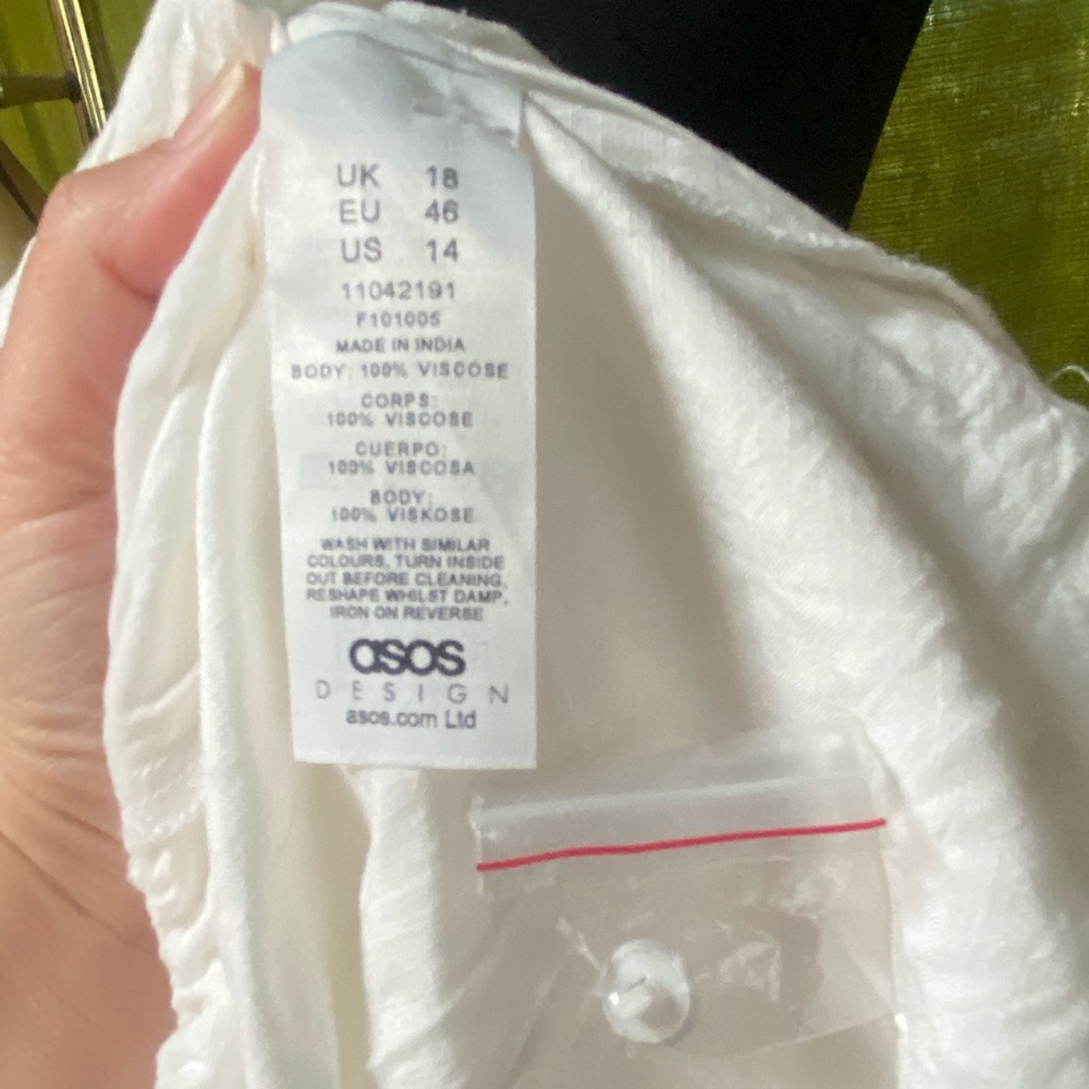 ASOS Lightweight Tiered White Dress - Picture 8 of 8